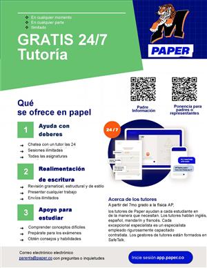 Paper Tutoring Program- Spanish 